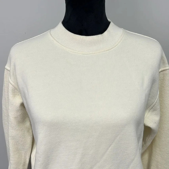 All:Row || Crewneck Long Sleeve Cotton Cream Sweater size Small - Picture 2 of 7